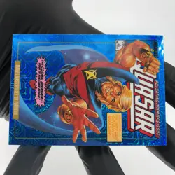 Marvel Card Quasar Blue Traxx 72-V Variant Fleer Upper Deck Masterpieces [NM] - Image 5