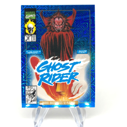 Marvel Card Mephisto Blue Traxx 54-V Variant Fleer Upper Deck Masterpieces [NM] - Image 1