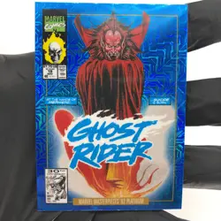 Marvel Card Mephisto Blue Traxx 54-V Variant Fleer Upper Deck Masterpieces [NM] - Image 2