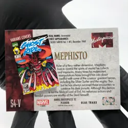Marvel Card Mephisto Blue Traxx 54-V Variant Fleer Upper Deck Masterpieces [NM] - Image 4