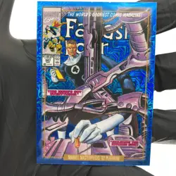 Marvel Card Mr. Fantastic Blue Traxx 54-V Fleer Upper Deck Masterpieces [NM] - Image 2