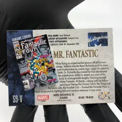 Marvel Card Mr. Fantastic Blue Traxx 54-V Fleer Upper Deck Masterpieces [NM] - Image 4