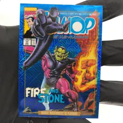Marvel Card Super Skrull Blue Traxx 84-V Fleer Upper Deck Masterpieces [NM] - Image 2