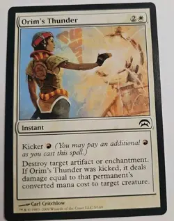 MTG Magic The Gathering Card Orim's Thunder Instant White Planechase - Image 1