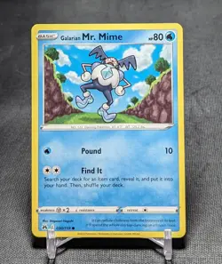Galarian Mr. Mime Regular Common Water Crown Zenith Pokemon TCG Card 030/159 - Image 1