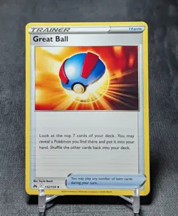 Great Ball Regular Uncommon Trainer 2023 Crown Zenith Pokemon TCG Card 132/159 - Image 1