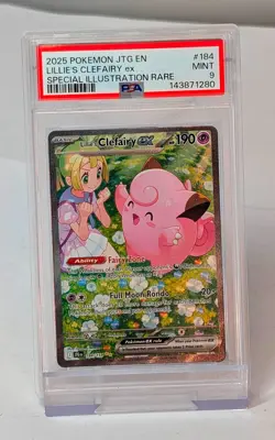 Pokemon TCG JTG Lillie's Clefairy ex Special Illustration Rare 184/159 - PSA 9 - Image 1