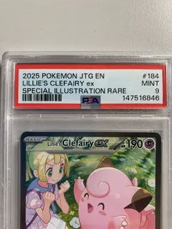 Pokemon Lillie's Clefairy ex Special Illustration Rare Sv09 184/159 PSA 9 2025 - Image 3