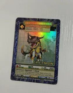Greymon Digimon Digi-Battle Card BO-135 HOLO FOIL - Image 1