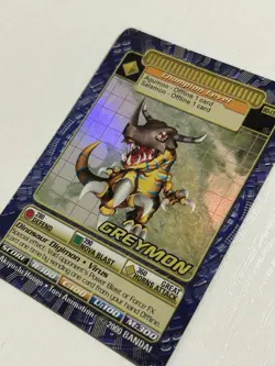 Greymon Digimon Digi-Battle Card BO-135 HOLO FOIL - Image 3