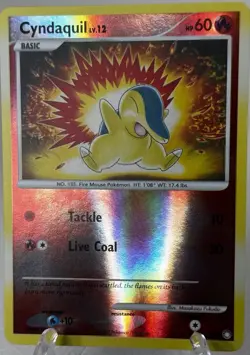 Pokemon TCG Cyndaquil Card 79/123 Mysterious Treasures Reverse Holo NM Pokemon! - Image 2