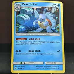 Wartortle 34/214 LP/NM Promo Cosmos Holo Unbroken Bonds Foil SM Pokemon TCG Card - Image 1