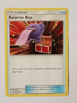 POKEMON TRAINER CARD SURPRISE BOX GENGAR 187/214 LIGHT PLAY 2019 - Image 1
