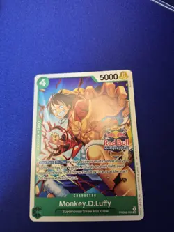 Monkey.D.Luffy Red Bull Double Don!! PRB02-005 One Piece Promo Card - Image 1