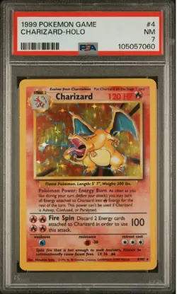Charizard 1999 Base Set Holo - 4/102 - PSA 7 - NM - Pokemon TCG Card English - Image 1