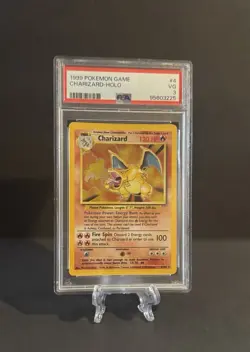 Pokemon TCG Base Set Charizard Holo PSA 3 4/102 WOTC Vintage Card - Image 1