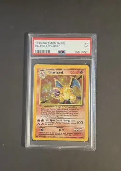 Pokemon TCG Base Set Charizard Holo PSA 3 4/102 WOTC Vintage Card - Image 2