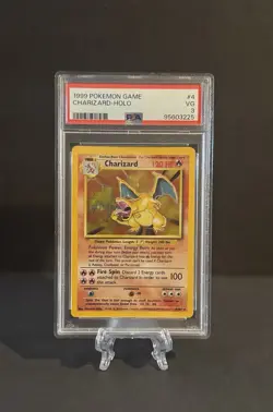 Pokemon TCG Base Set Charizard Holo PSA 3 4/102 WOTC Vintage Card - Image 4