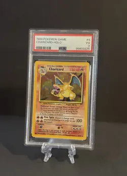 Pokemon TCG Base Set Charizard Holo PSA 3 4/102 WOTC Vintage Card - Image 5