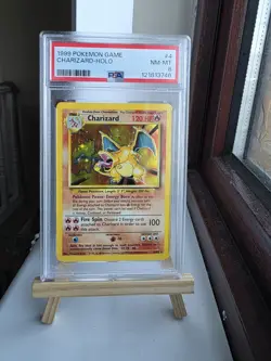 Pokemon TCG Charizard Card 4/102 WOTC 1999 Rare Holo Base Set PSA 8 - Image 2