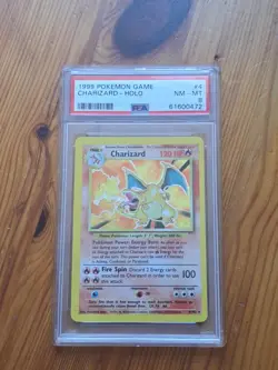 Pokemon TCG Charizard Card 4/102 WOTC 1999 Rare Holo Base Set PSA 8 - Image 1