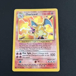 Pokemon TCG Charizard Base Set Holo Rare Card 4/102 - Image 1