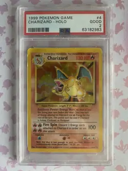 Pokemon TCG Base Set Charizard Holo Rare Card 4/102 PSA2 🔥 - Image 1