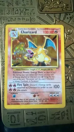 Pokemon TCG Charizard Base Set Holo Card 4/102 Unlimited - Image 1