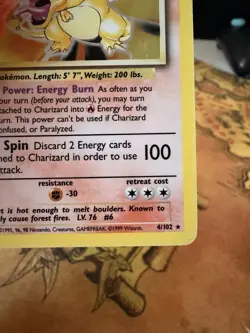 Pokemon TCG Charizard Holo Card Base Set, 4/102 - Image 4