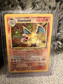 Pokemon TCG Charizard Card 4/102 WOTC 1999 Rare Holo Base Set - Image 1