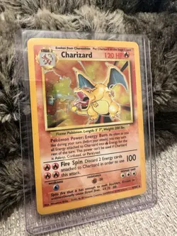 Pokemon TCG Charizard Card 4/102 WOTC 1999 Rare Holo Base Set - Image 3