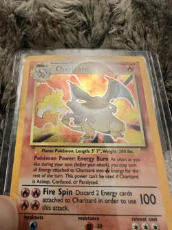 Pokemon TCG Charizard Card 4/102 WOTC 1999 Rare Holo Base Set - Image 5