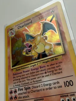 Pokemon TCG Charizard Card 4/102 WOTC 1999 Rare Holo Base Set - Image 4