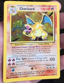 Pokemon TCG Charizard Holo Card Base Set, 4/102 - Super Clean. Great Conditon. - Image 1