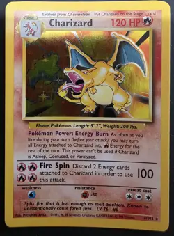 Pokemon TCG Charizard Holo Card Base Set, 4/102 - Super Clean. Great Conditon. - Image 5