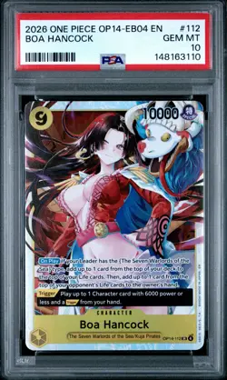 2026 ONE PIECE OP14-EB04-THE AZURE SEA'S SEVEN #112 BOA HANCOCK PSA 10 - Image 1