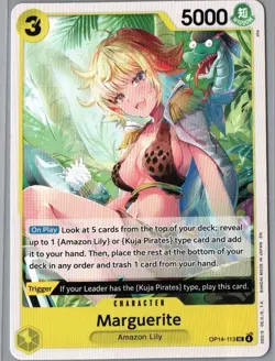 Marguerite OP14-113 Uncommon The Azure Sea's Seven One Piece Near Mint - Image 1