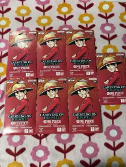 One Piece TCG: Carrying On His Will Sleeved Booster OP-13 English Lot Of 7 - Image 1