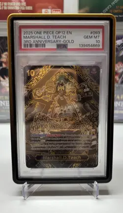 2025 Marshall D.Teach 3rd Anniv ENG Gold SP OP09-093 Legacy of the Master PSA 10 - Image 1
