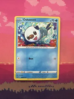 Pokemon Card Oshawott SWSH222 Black Star Promo Cosmo Holo Near Mint - Image 1