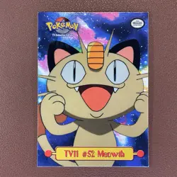 TV11 #52 MEOWTH TOPPS Series 1 Non-Holo Pokemon Card - Image 1