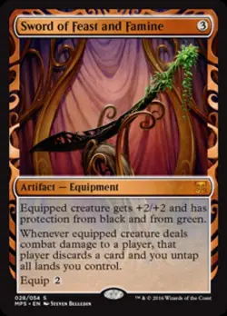 MTG English Sword of Feast and Famine NM Foil Kaladesh Inventions - Image 1