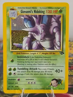 Giovanni's Nidoking 7/132 Rare Holo - NM - Gym Challenge Pokemon Card - Image 1