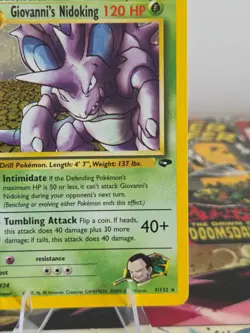 Giovanni's Nidoking 7/132 Rare Holo - NM - Gym Challenge Pokemon Card - Image 5