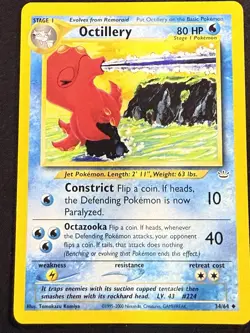 Octillery Neo Revelation 34/64 Uncommon Regular Unlimited Pokemon Card - Image 1