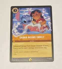Disney Lorocana Lilo & Stitch Ohana Means Family Action Card Stitch Legendary - Image 1