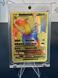 Pokemon Gold Foil Charizard GX Secret 150/147 HP 250 Sm-Burning Shadow Holo Card - Image 1