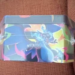 Pokemon TCG Mega Charizard Tin Sealed Metal Box w/ English Promo Card Age 6+ - Image 5