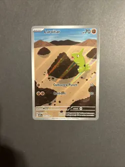 Larvitar Obsidian Flames Illustration Rare Pokemon TCG Card 203/197 NM Condition - Image 1