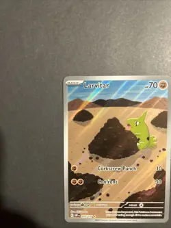 Larvitar Obsidian Flames Illustration Rare Pokemon TCG Card 203/197 NM Condition - Image 2
